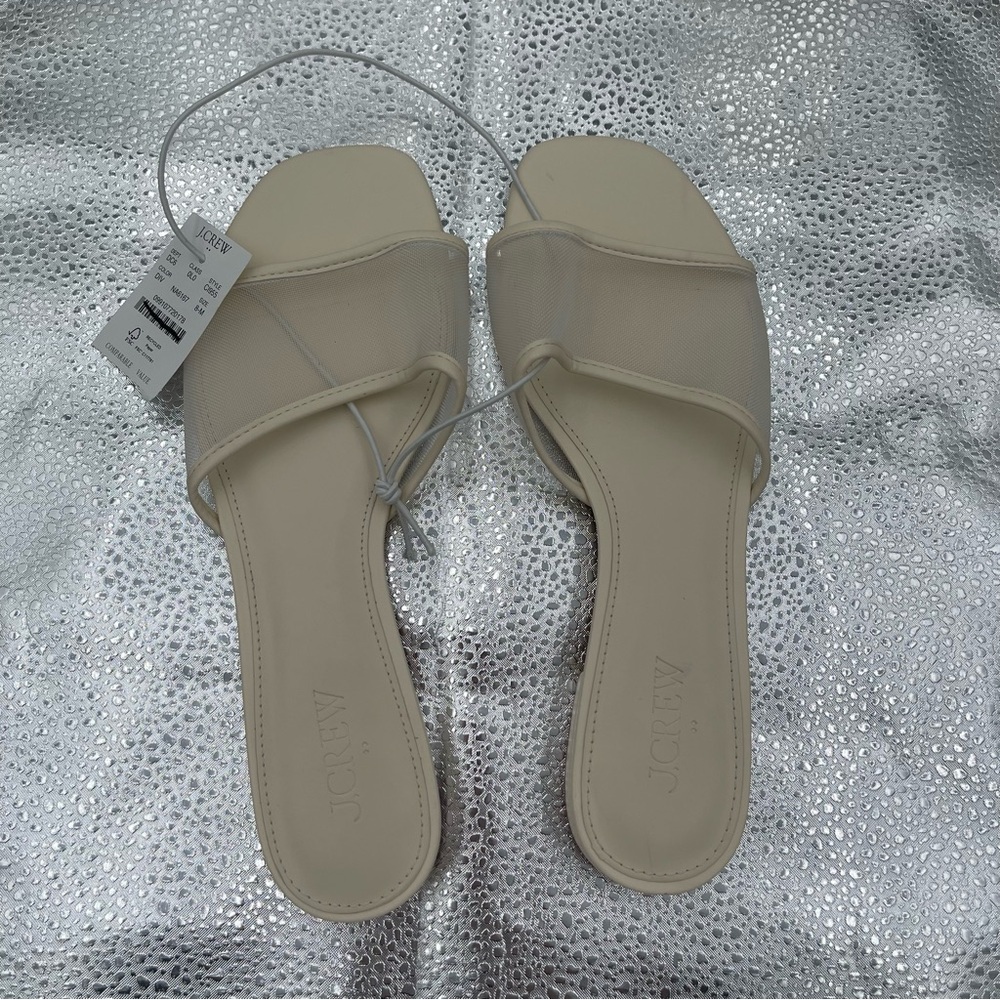 Cream Slide Sandals